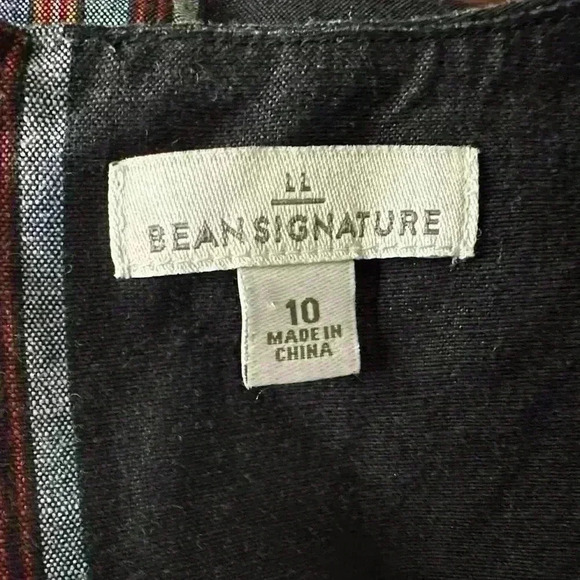 L.L. Bean Signature stripe apron dress with tie size 10 - Picture 9 of 9